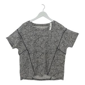 Lou & Gray NWT Cheetah Print Jersey Tee Small Gray & White Oversized